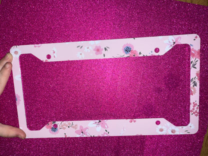 Custom license plate frame